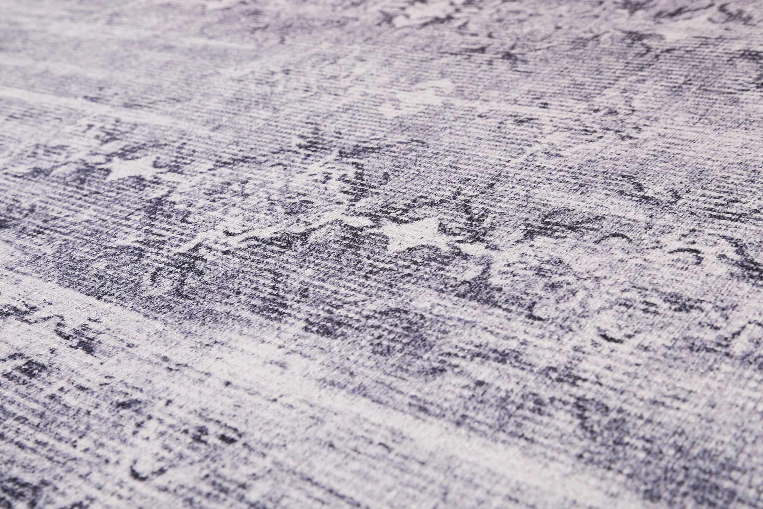Badteppich Grau Aubergine Vintage "Sydney" WECONhome