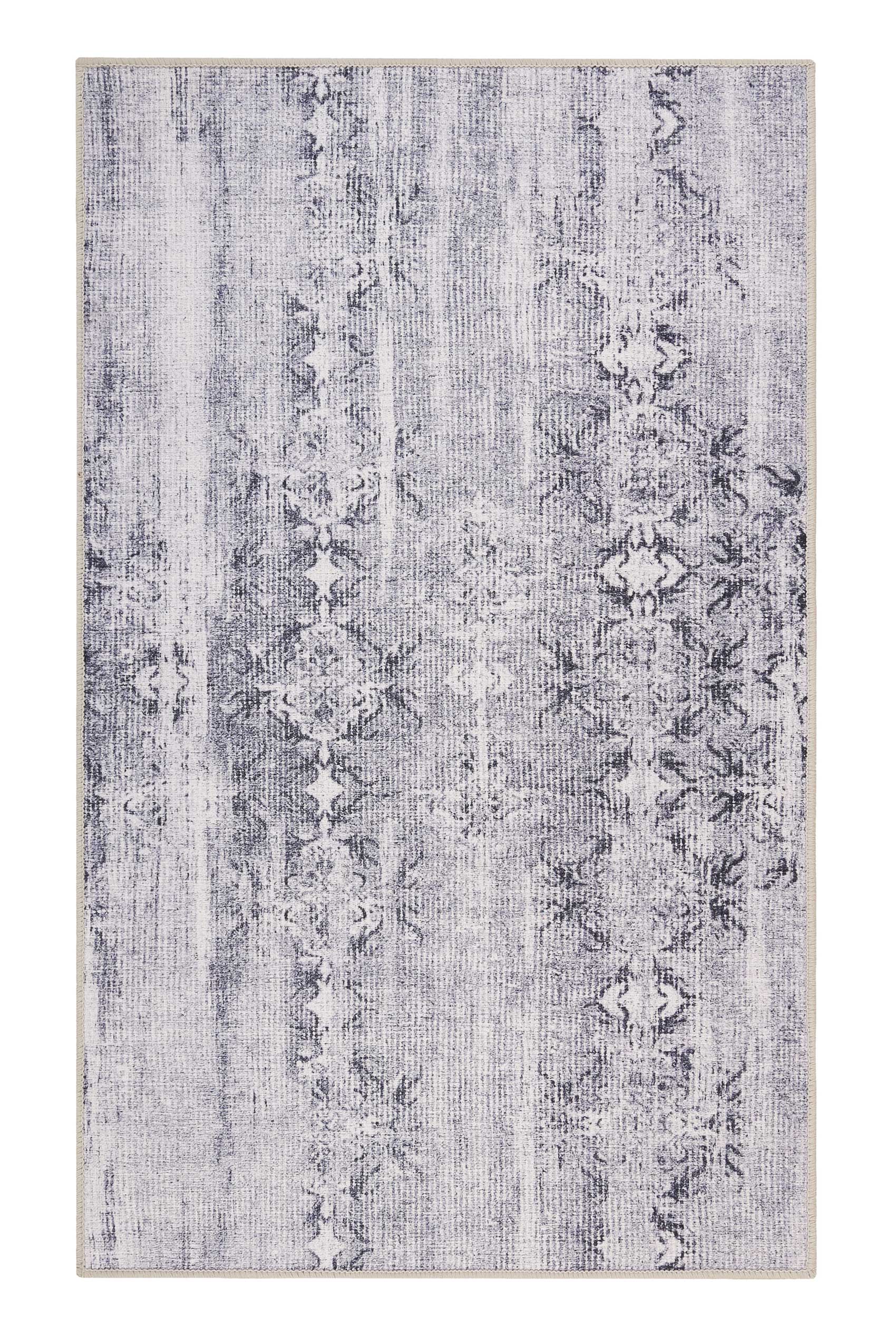 Badteppich Grau Aubergine Vintage "Sydney" WECONhome