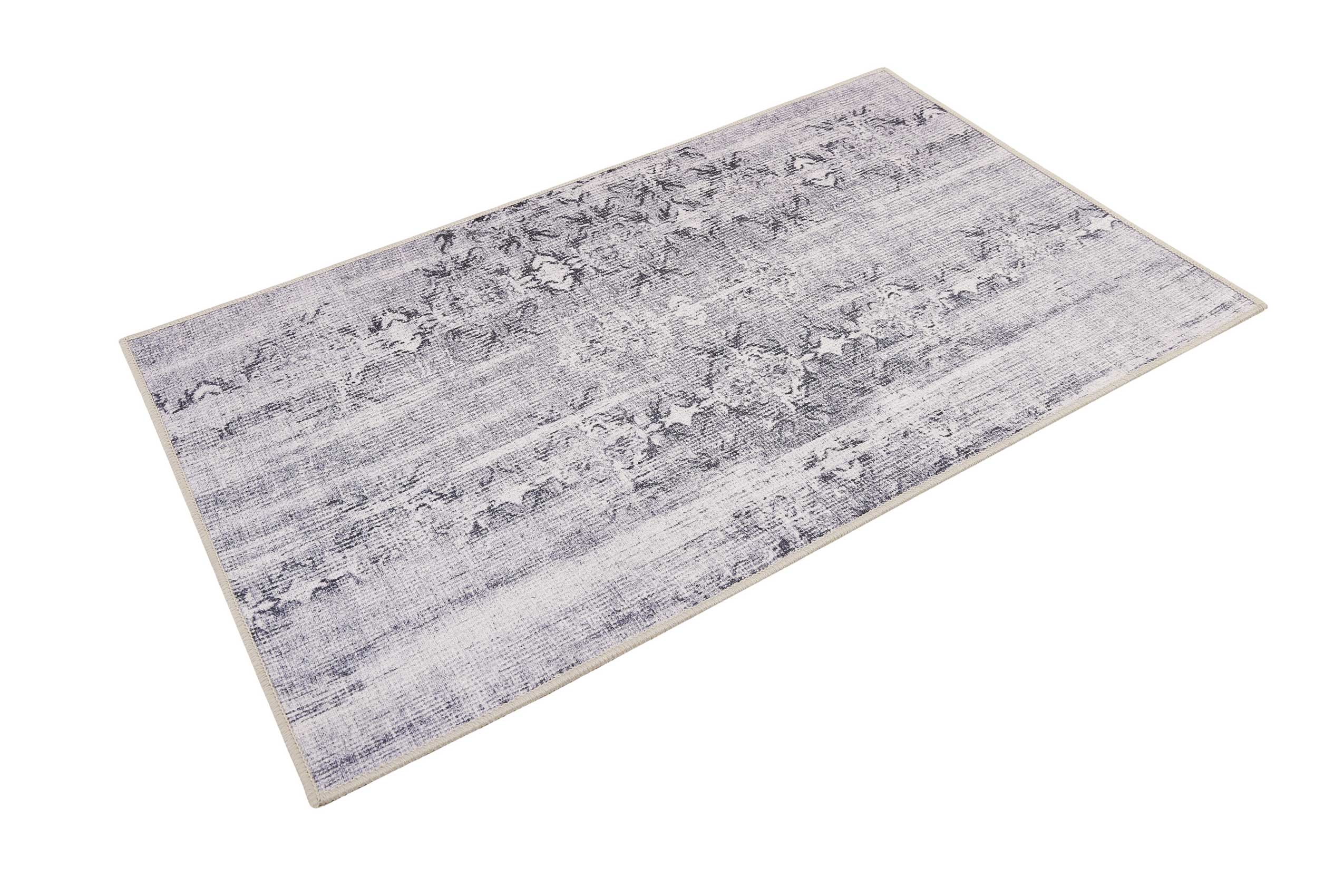 Badteppich Grau Aubergine Vintage "Sydney" WECONhome