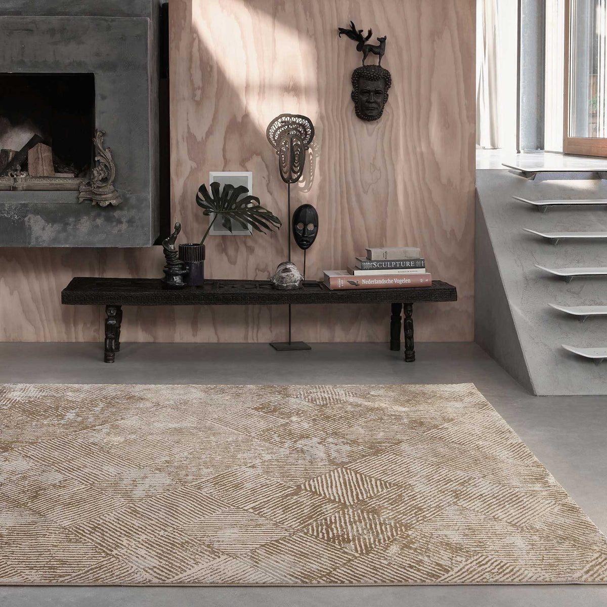 Teppich Beige Neo Vintage "Tiles" WECONhome