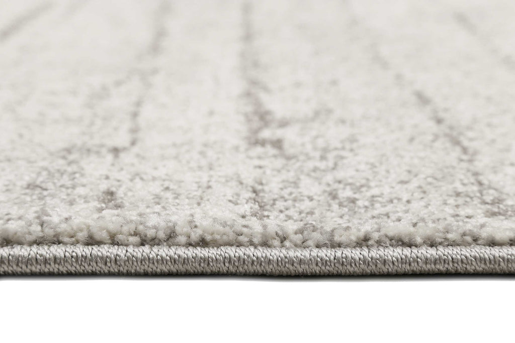 Teppich Grau Creme Weiß Kurzflor "Woodland" WECONhome