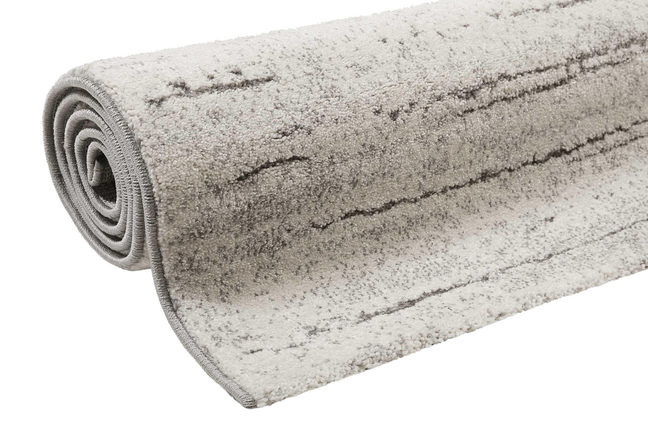 Teppich Grau Creme Weiß Kurzflor "Woodland" WECONhome