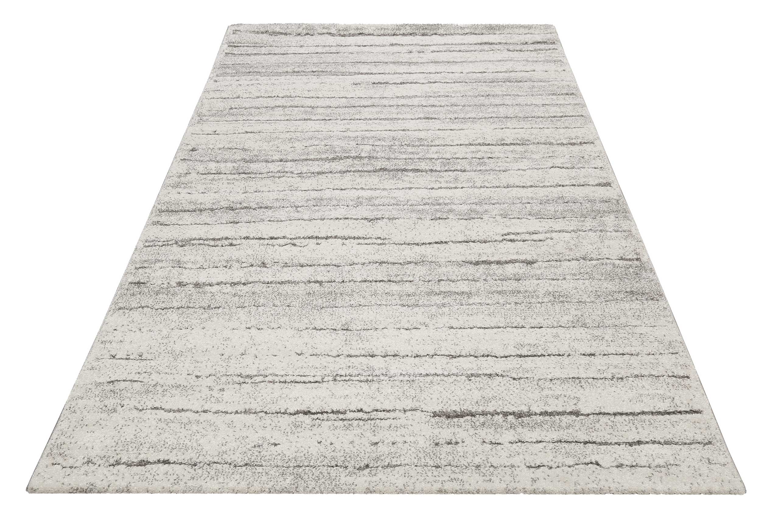 Teppich Grau Creme Weiß Kurzflor "Woodland" WECONhome