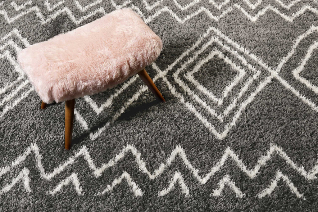 Teppich Grau Hochflor "Boho&Scandic Yagour" WECONhome
