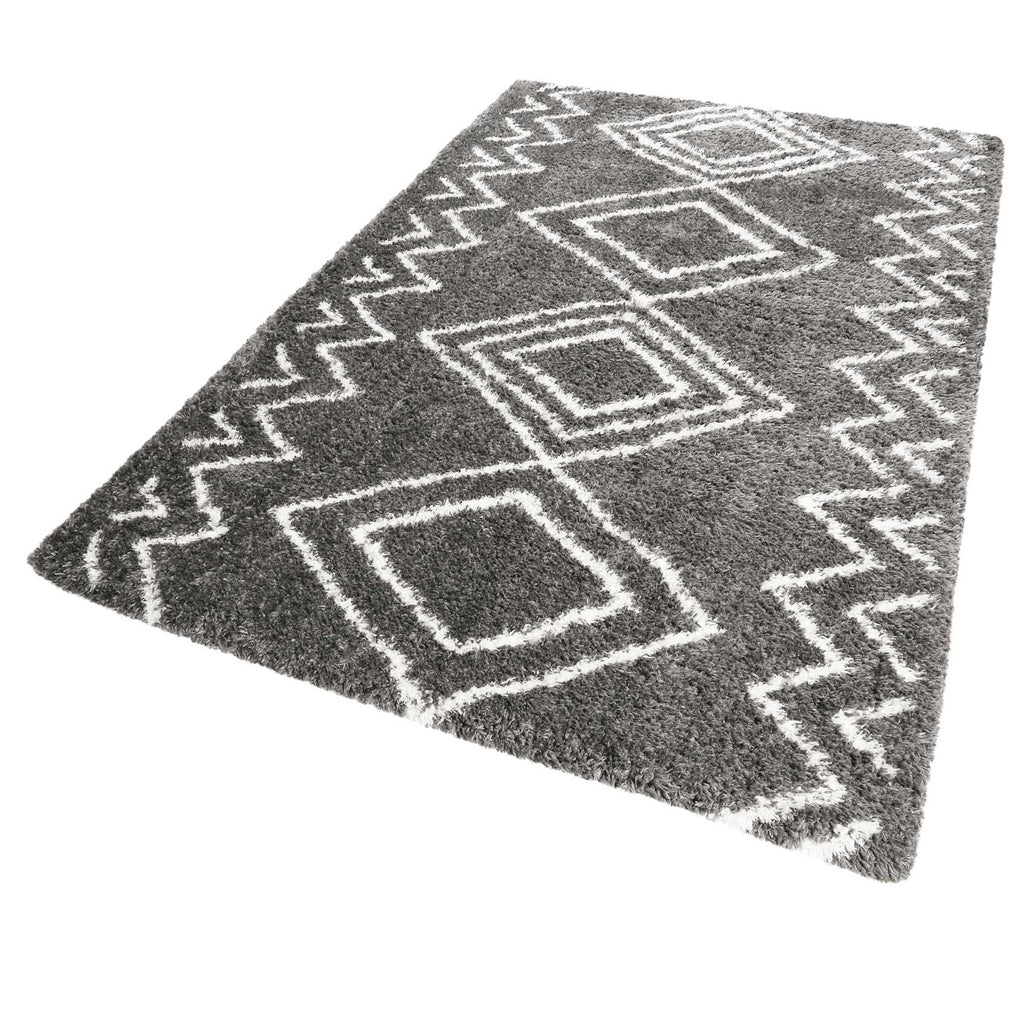 Teppich Grau Hochflor "Boho&Scandic Yagour" WECONhome
