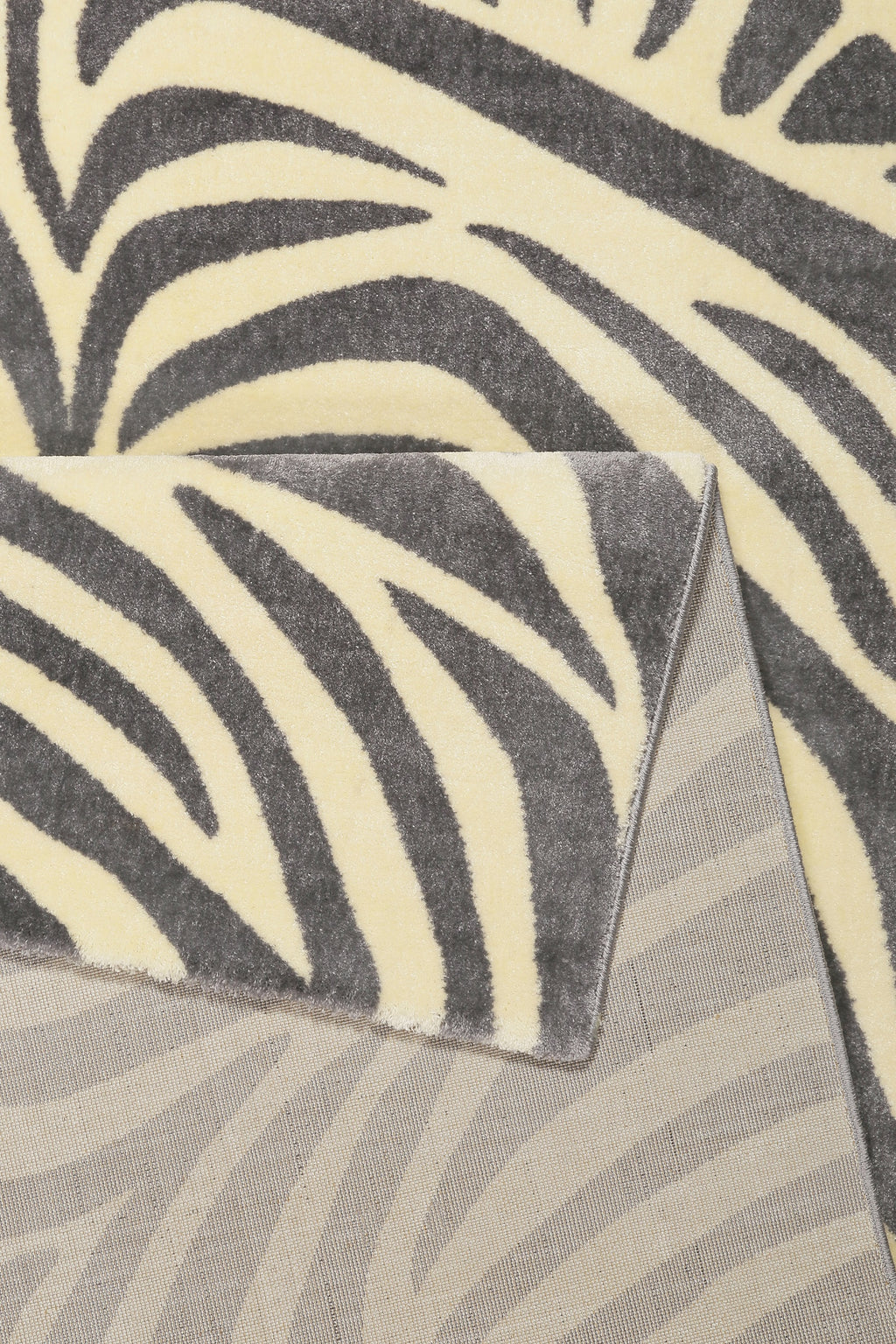 WECONhome Kurzflor Teppich "Zebra" grau creme