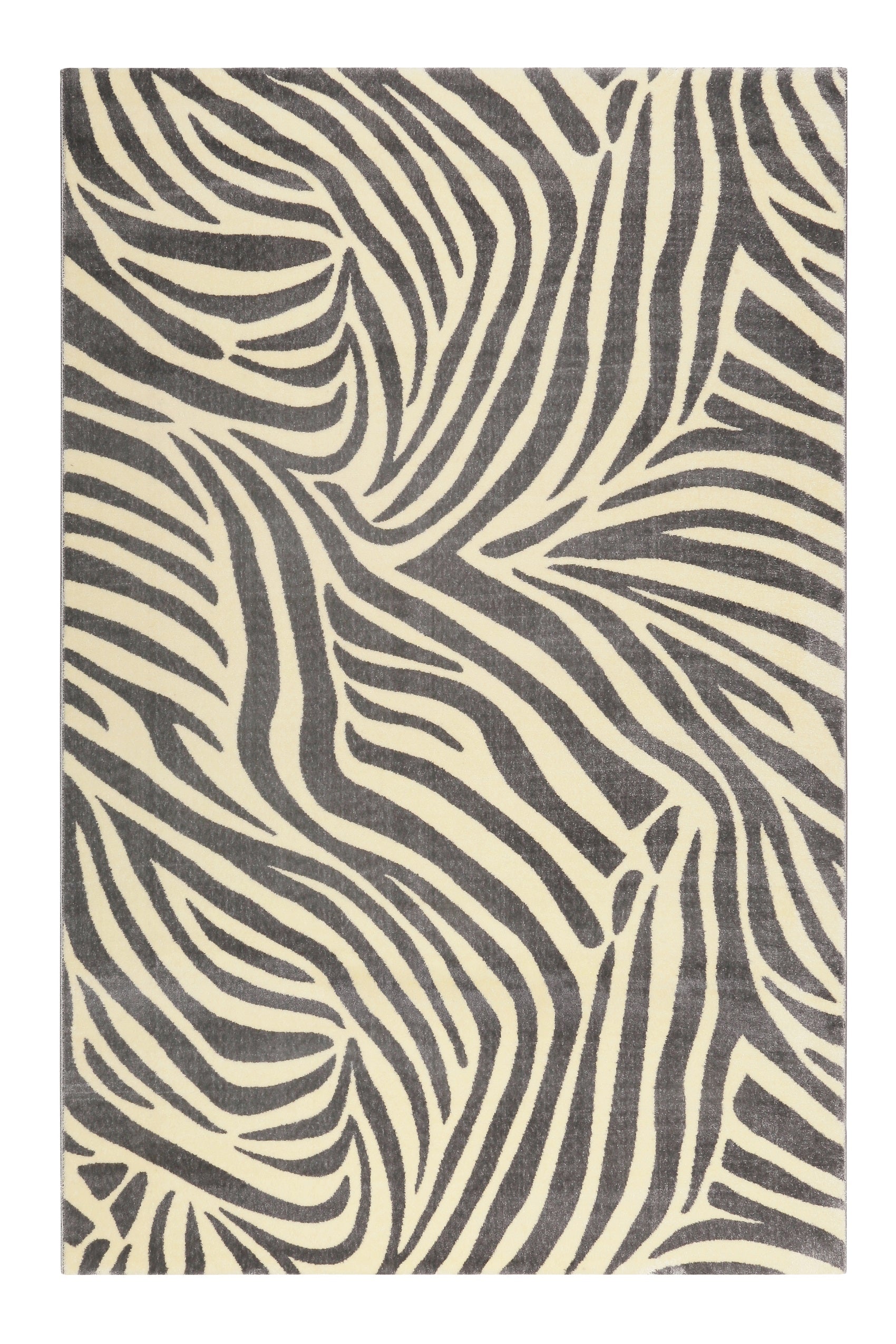 WECONhome Kurzflor Teppich "Zebra" grau creme