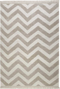 Kelim Teppich Beige aus Naturfaser "Zig-Zag" WECONhome